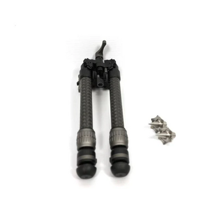 Titanium  Carbon Fibre bipod with standard and spike feet SKU:P-BPU/BP2501