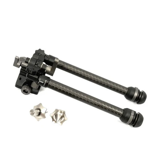 Titanium  Carbon Fibre bipod with standard and spike feet included SKU:P-BPU/BP2502