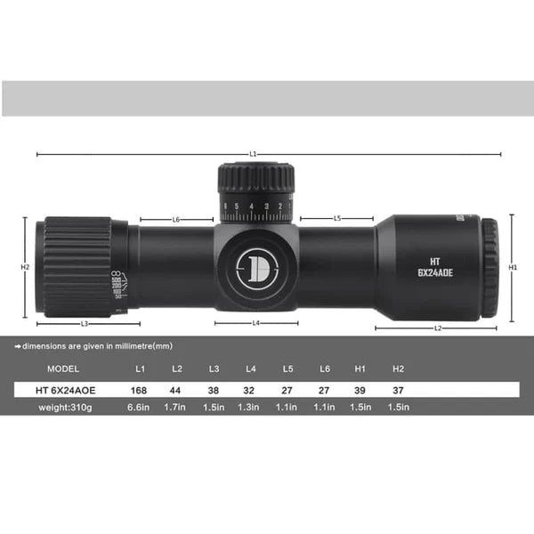 Discovery HT 6X24 AOE IR scope